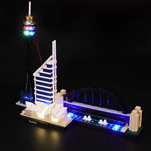 Sydney Skyline Architektonisches LED-Beleuchtungs-Kit kompatibel mit Lego 21032 Bausteinmodell, ohne Lego Set – Bild 3