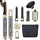 BarberBoss All-in-One Hot Air Styler, Professional Fast Drying Hair Dryer, Anti Frizz, Negative Ionic Technology Air Styler, Volumiser and Curler, Straightener, High Speed Hair Styling Tool, QR-8820