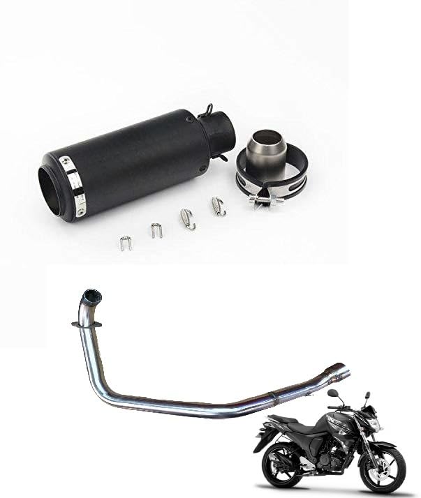 Exhaust black with FZ V2 125 bend pipe stainless steel BP-06-picture-29