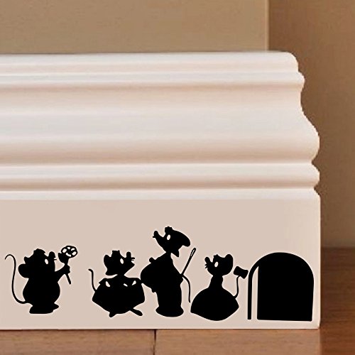 Inspired Walls® - Adhesivo decorativo para pared, diseño de Cenicienta Mice Gus