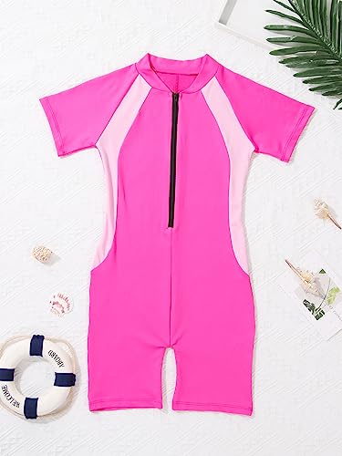 Kids Girls 1PC Rashguard UPF 50+ Sun Protection Swimwear Swimsuit Bathing Suit for Beachside3