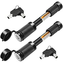 METOWARE Trailer Hitch Lock Hitch Receiver Pin Lock Fits Class III IV V and 2- 3-1/2" Receiver with 5/8" Dia 4 Lock Pin and 8 Anti-Rattle Rubber O-Rings Receiver Hitch Lock 2 Pack