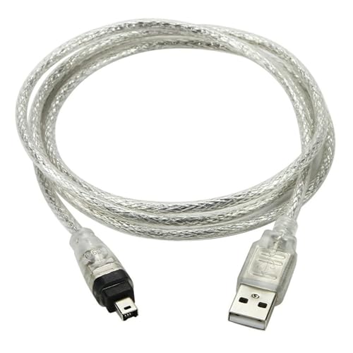 ISTARCOMPUTER Câble USB 2.0 mâle Compatible Firewire DV IEEE 1394 4 broches mâle iLink pour Camescope DCR TRV75E ou Appareil Photo avec prise Firewire 4...