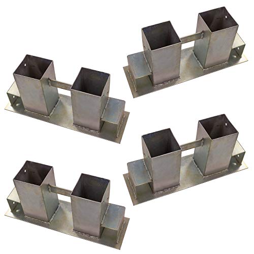 Preisvergleich Produktbild Julido 4 Stück Holzstapelhilfe für Feuerholz Stapelhilfe feuerverzinkt Stahl Kaminholz Holz Brennholz Holzstapel Holzregal