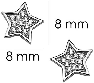 SOFIA MILANI - Women's Earrings 925 Silver - with Zirconia Stones - Star Stud Earrings - 20606