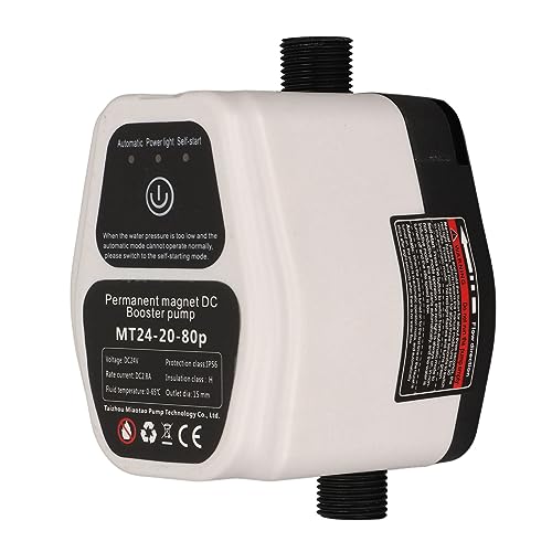 Bomba de Refuerzo de Presión de Agua Automática, 80Pa Bomba de Refuerzo Automática Bomba de Recirculación de Refuerzo de Ducha Bomba de Agua de CC Interruptor de Presión para el Hogar Baño(EU)