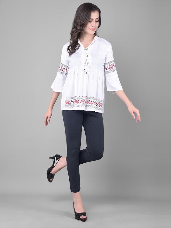 Image of Comfort Lady Women Cotton Blend Regular Fit for Casual,Formal and Daily Use Kurti Pants with Front Pocket