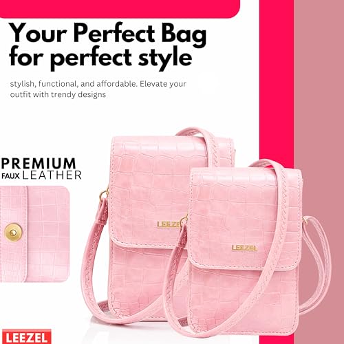 Image of LEEZEL Women's Girls Wallet Sling Bag for Mobile Cell Phone Holder