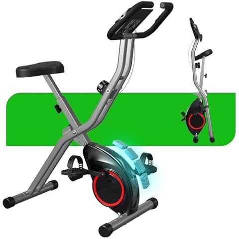 LINBOLUSA Exercise Bike Indoor for Seniors, 5 IN 1 Foldable Stationary Bike with Tri-Position Ride and 16-Level Magnetic Resistance, 300LBS Capacity, 5.5 LBS Flywheel, Designed for Home Workout 816 Cover