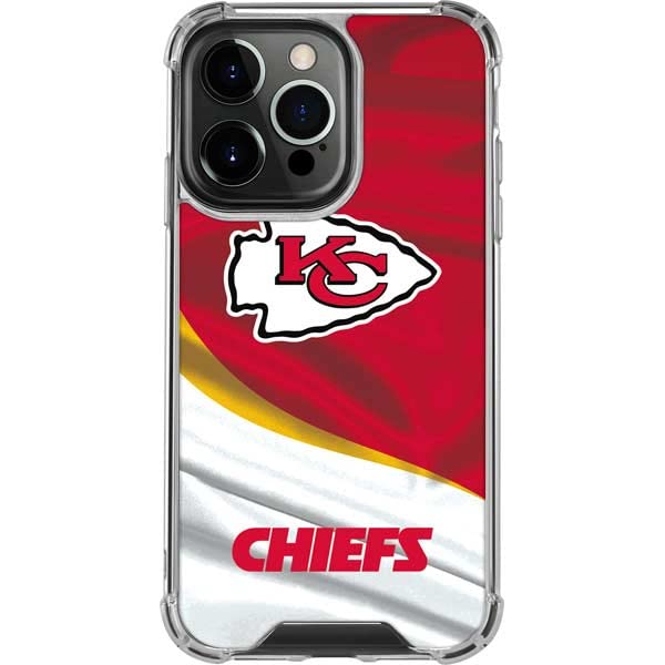 Skinit Clear Phone Case Compatible with iPhone 13 Pro - Officially Licensed NFL Kansas City Chiefs Design