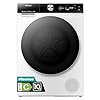 Hisense DH7S107BW Asciugatrice Pompa di Calore con AI, Condensatore Autopulente, Refresh Vapore, Ion Tech, 10kg Classe C, Display TFT a colori, Smart e Connect Life, Oblò Doppia Porta