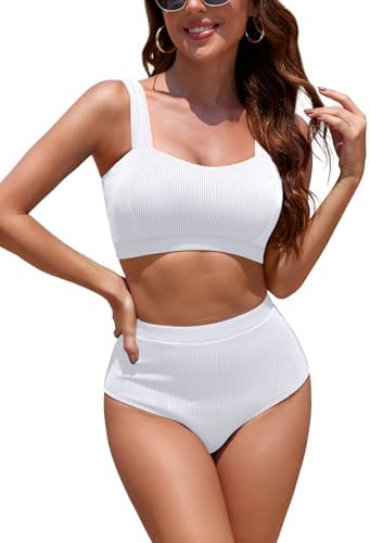 SHEKINI Dames geribbelde tankini set badmode plus size