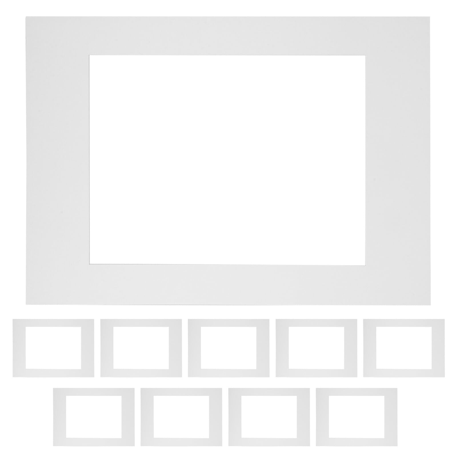 Passe-partout blanc contre les dommages du verre pour encadrement d'impressions