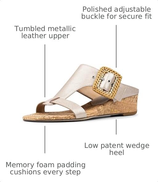 Image of Donald Pliner Women's VINE Wedge Sandals, Open-Toe Sandals, Women's Sandals, Comfortable Sandals, Summer Wedges, Dress Sandals