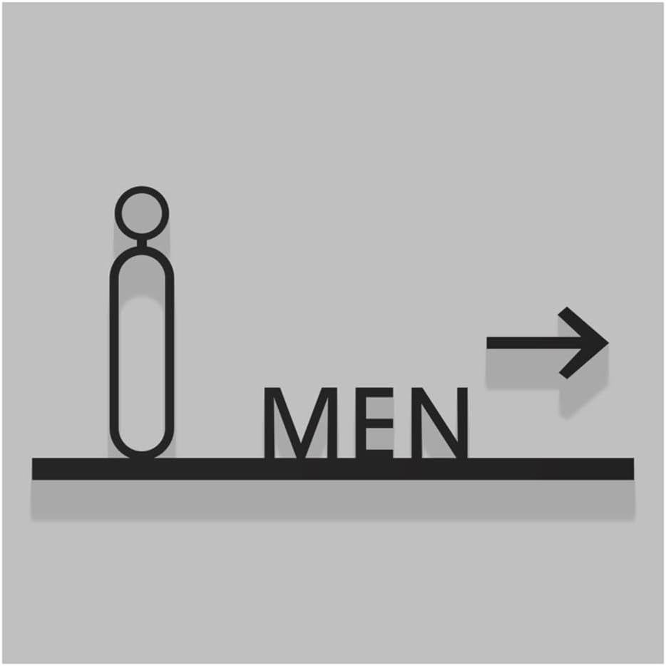 MOMOJIA Wayfinding Hallway Men and Women Toilet Arrow Signs - Right Arrow, 3D Stereo Acrylic Icon 22x10.5cm/30x14.6cm/35x17cm (Color : B2, Size : 35x17cm)