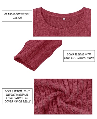 Image of CARCOS Plus Size Tops for Women Long Sleeve Raglan V Neck T Shirts Tunic Fall Blouse Xl-5Xl 14W -28W