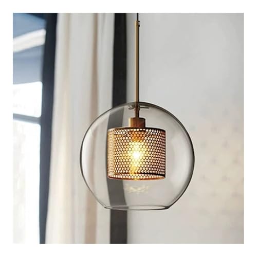 Lustre Plafonnier Verre Transparent Luminaire Suspendu Salon Cuisine Design Nordique