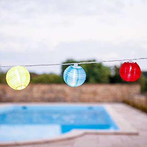 Preisvergleich Produktbild Lights4fun 20er Lampion LED Lichterkette bunt Innen Außen