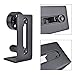 Homode Barn Door Floor Guide Wall Mount, Sliding Door Guide Stay Roller, Flush to Floor, Black Powder Coated Hardware, 8 Setup Options, Fully Adjustable for Barn Doors