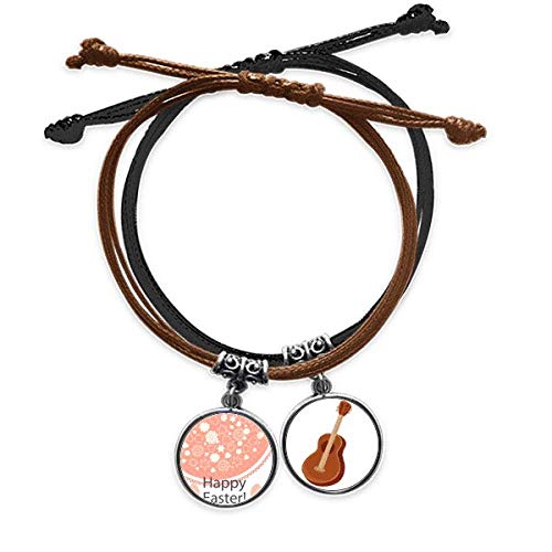 Pulsera de cuerda de Pascua con guitarra un regalo original de cuero