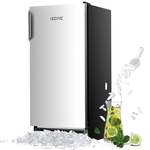 IECIVC Under Counter Crescent Ice Maker Machine 25 LBS/Day Drainless