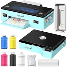 A3 DTF Printer and Oven, DTF Transfer Printer Machine for Dark and Light Fabric Printing Oven+Software+5x250ml Ink+DTF Film