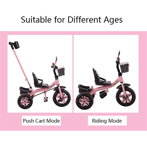 LSHAN 4 in 1 Kinderdreirad Trike Kinderwagen, Kinder-Pedal-Dreirad Laufrad mit Schiebegriff Abnehmbares faltbares Canopy… – Bild 5