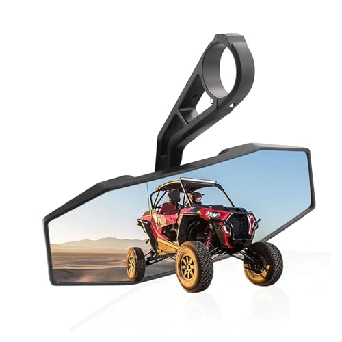 Espejo retrovisor universal para UTV y ATV de 1,75 pulgadas con giro de 360 grados central ajustable 5