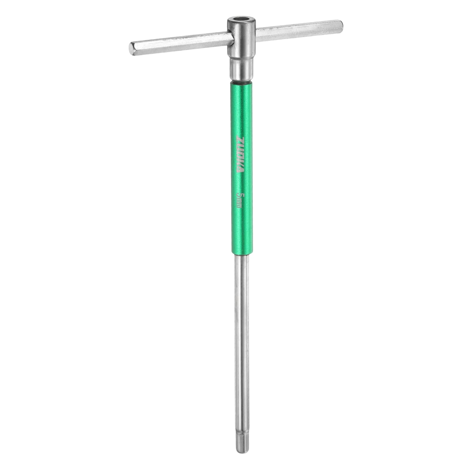 sourcing map Sliding T-Handle Hex Key Wrench 5mm Metric 3-Way Free Sliding Handle Spinner Sleeves CR-V Steel Hex Wrench for DIY Home Repair