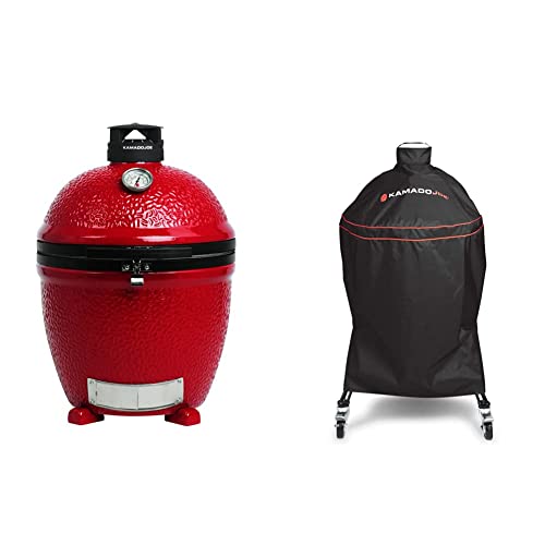 Kamado Joe Classic Joe II Stand Alone 18 inch Charcoal Grill + Cover Bundle