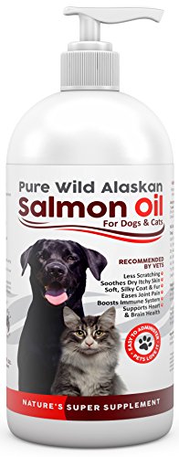 Pure Wild Alaskan Salmon Oil for Dogs & Cats - Relieves Scratching