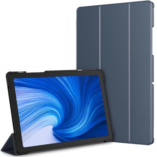TXWLLIU Funda para Samsung Galaxy Tab A8 10,5 Pulgadas (SM-X200/X205/X207) 2022/2021 con Portalápices, Soporte Triple y Función Auto-Sueño/Estela, Azul Oscuro