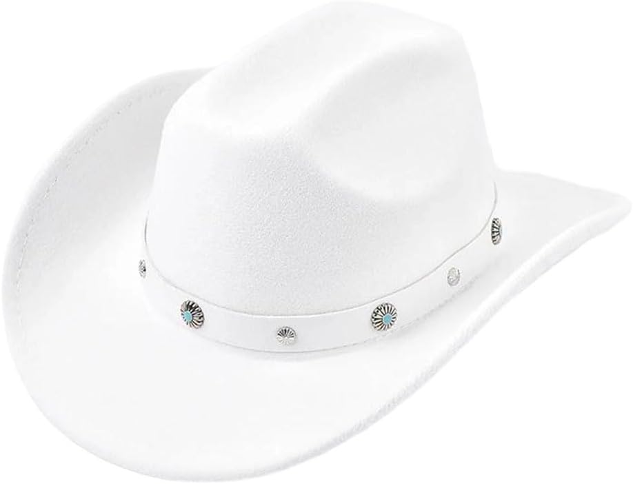 Women's Cowboy Hat Fashion Felt Cowgirl Hats Party Dress Cap Sombrero