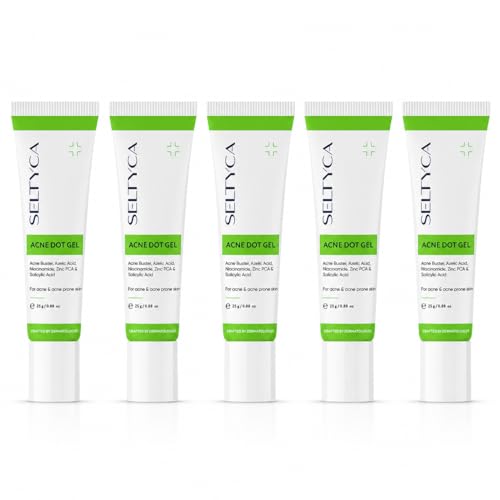 Image of Acne Dot Gel for Acne & Pimples Spot Treatment | Enriched with Acne Buster, 1% Salicylic Acid, Azelaic Acid & Niacinamide | Helps Reduce Active Breakouts, Redness, Acne Marks & Blemishes | 25g (Pack of 5)
