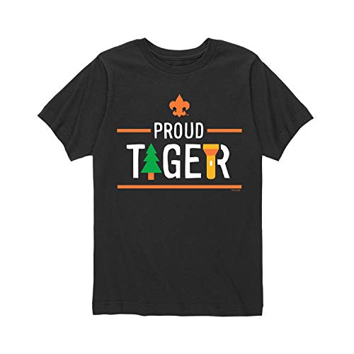 Boy Scouts of America Icon Tiger Cub Scout - Youth Short Sleeve Graphic T-Shirt Black