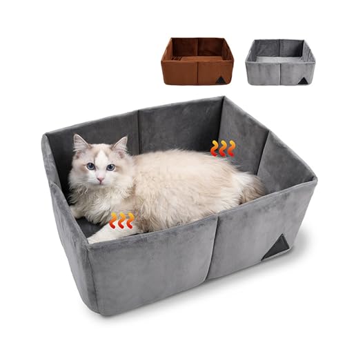 Lit pliable pour chat isolant et lavable nid chaud d'intérieur