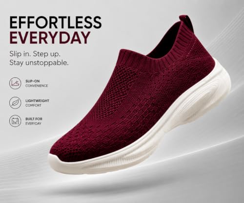 Image of Kraasa Trial Running Shoes with Lightweight Memory Insole | Breathable, Anti-Skid Knit Sneaker, Walking & Gym Shoes
