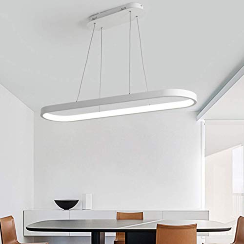 Lustre rond à intensité variable et hauteur ajustable avec technologie LED moderne