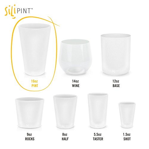 image for Silipint Silicone Pint Glass Set, Patented, Shatter-proof, Unbreakable