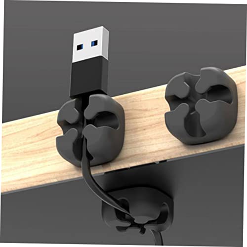 OSALADI 10pcs Organizador de Cables Clips para Ocultar y Gestionar Cables de Escritorio miniatura 5