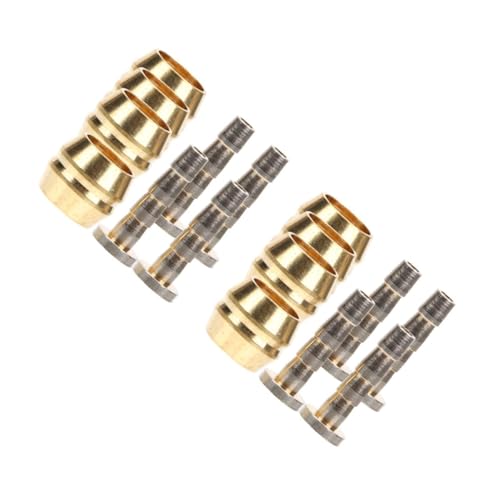 HEMOTON 2sets Hydraulic Brake Connector Set Joint Inserts for Mountain Bike Brake Hose Durable and Prevents Oil Leakage Compatible with 4pcs*2