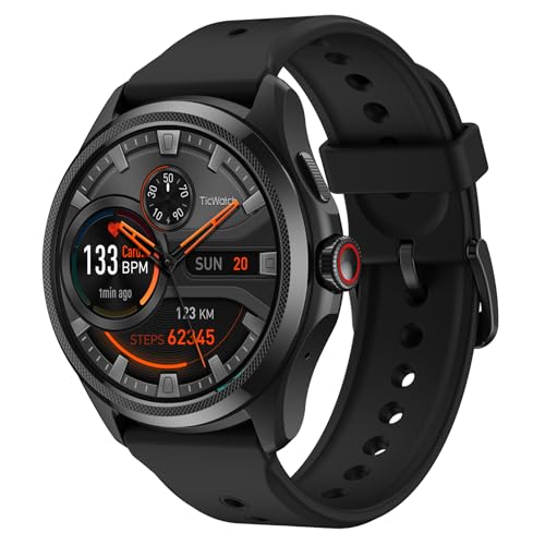 Ticwatch Pro 5 Smartwatch Android per uomo Snapdragon W5+ Gen 1 Wear OS Smart Watch 80 ore Batteria Salute Monitoraggio fitness NFC GPS Compatibile solo con Android