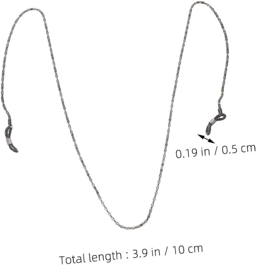6pcs Adjustable Metal Eyeglass Chain Lightweight Glasses Holder Necklace for Women Men Slip Eyewear Strap for Outdoor Activities and Social Events