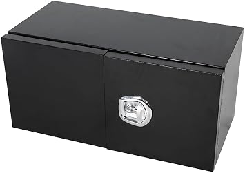 36 Inch Steel Underbody Truck Box with Barn Door, Waterproof Tool Storage Organizer Toolbox for Pickup,Truck Bed,Trailer,Van, Heavy Duty Truck Tool Box-36" x 18" x 18"