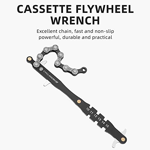 Ferramenta de reparo de bicicleta para desmontagem e instalação da corrente do volante, chave ingles