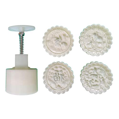 HDBD Form Kunststoff Mooncake Form 125g Tier Blumenstempel Ausstecher Form DIY Backen Cover