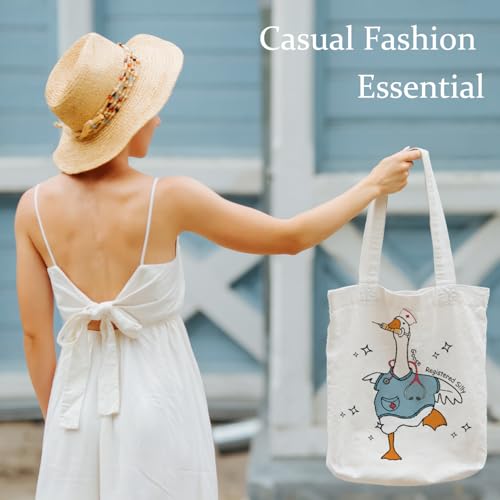 Silly Goose Nurse Tote Bag, Registered Nurse Gifts Canvas Tote Bags for Women, RN Nurses Appreciation Gifts, Funny Nursing Goose Reusable Grocery Shopping Bags4