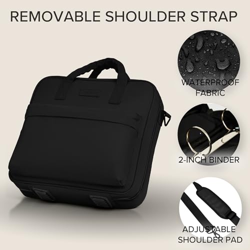 Sturdy 3 Ring Zipper Binder With Shoulder Strap For School - Beautiful 2 Inch Zip Up Binder with Extra Pockets Holds 500 Sheets, Books & Laptop - Easy to Carry Trapper Keeper Made Of Premium Fabrics by ZICOTO - Image 5