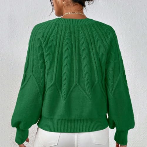slqdgmryz Cable Knit Sweater Women Oversized Crewneck Cute Fall Sweaters Casual Long Sleeve Chunky Pullover Winter Clothes4