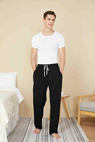 Mens Pajama Pants, Soft Cotton Sleep Lounge Pants3